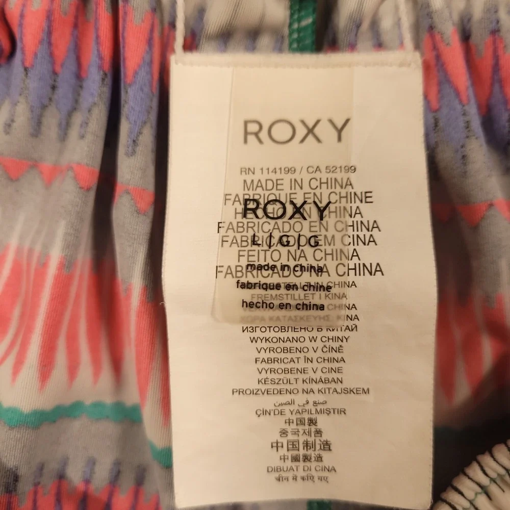 Roxy‎ Elasticized Geometric Beach Board Swim Shorts Women's Size Large